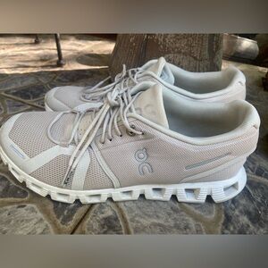 On Running Women's Sneakers in Light Beige and White